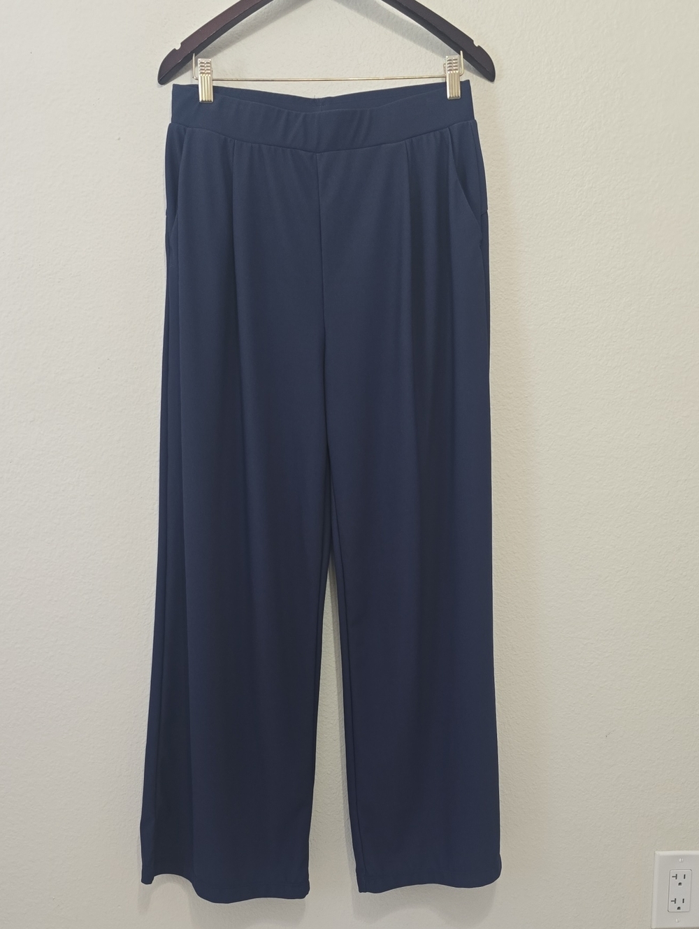 HALARA Midnight Navy Wide-Leg‎ Pull-On Pants L
